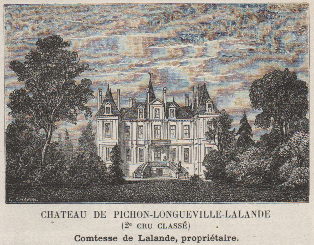 MÉDOC. PAUILLAC. Chateau de Pichon-Longueville-Lalande. 2e Cru Classé.SMALL 1908